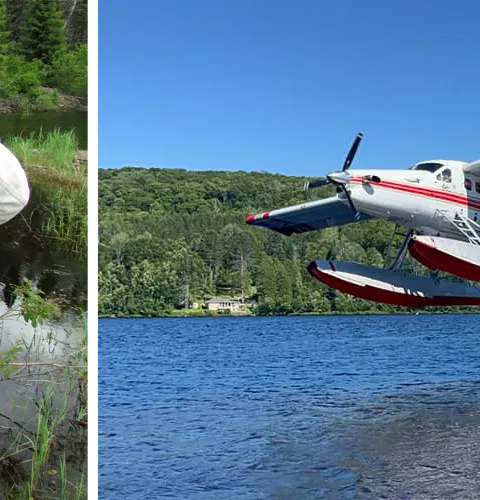 Pêche sportive en chaloupe chez Air Mont-Laurier, Mauricie, Québec