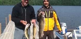 Fishing Walleye at Camp Grassy Narrows, Abitibi-Témiscamingue, Quebec