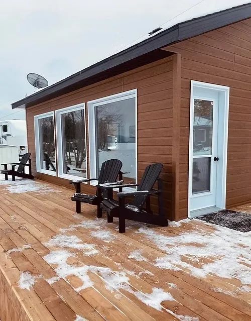 Mini chalet (bord de l'eau) — Centre de Plein-Air du Lac Dudley – Centre de Plein-Air du Lac Dudley