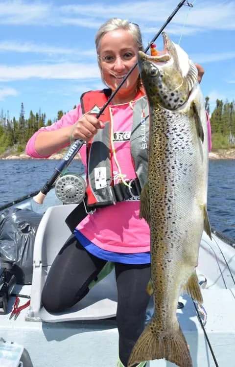 Fishing Landlocked salmon at Club Chambeaux, Côte-Nord, Quebec