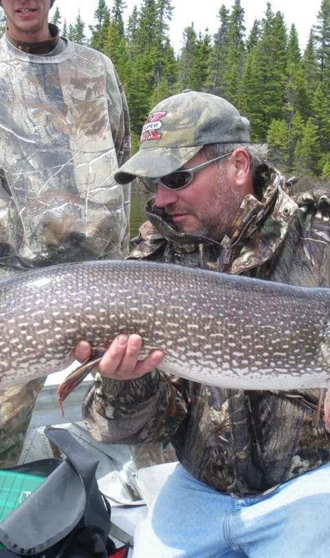 Large 47-inch northern pike at Club de Chasse et Pêche Lac O'sullivan, Outaouais, Quebec
