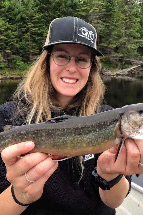 Fishing Brook trout at Club des Hauteurs de Charlevoix, Charlevoix, Quebec — photo 2