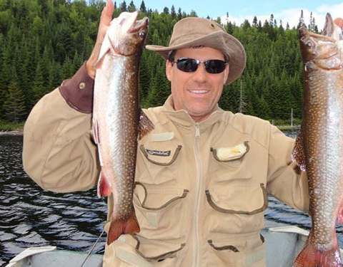 Fishing Brook trout at Club Paradis Sauvage, Côte-Nord, Quebec