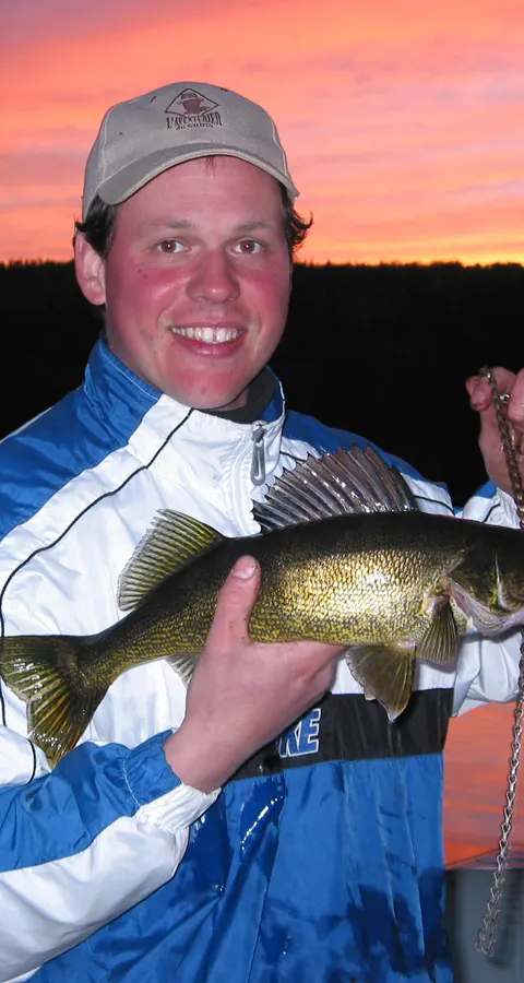 A successful catch at Réservoir Gouin at Club Principal - l'Aventurier, Mauricie, Quebec