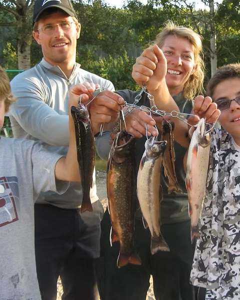 Fishing at Domaine du Lac Kergus, Côte-Nord, Quebec