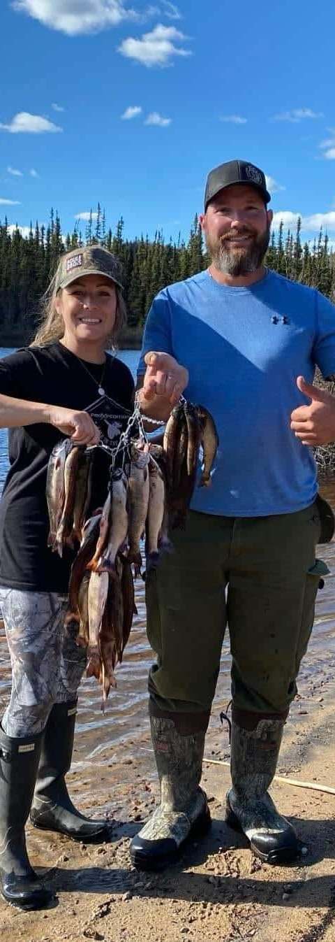 Successful day of fishing at La Pourvoirie du Lac Cyprès, Côte-Nord, Quebec