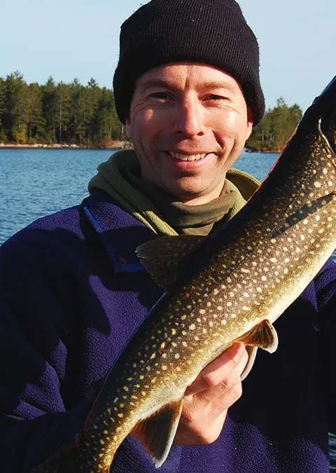 Fishing Brook trout at Réserve Beauchêne, Abitibi-Témiscamingue, Quebec
