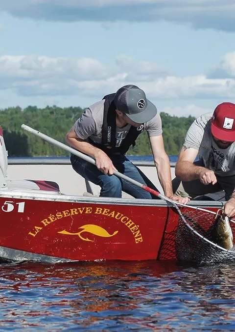 Fishing at Réserve Beauchêne, Abitibi-Témiscamingue, Quebec
