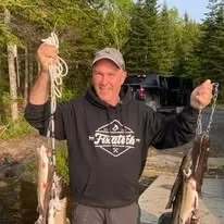 Fishing Brook trout at Lac Portage Outfitter, Chaudière-Appalaches, Quebec — photo 2