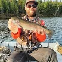 Fishing Brook trout at Lac Portage Outfitter, Chaudière-Appalaches, Quebec