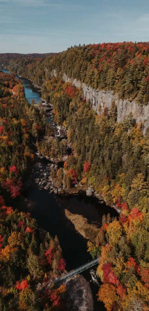 Vue aérienne du territoire du parc chez Parc Naturel Régional de Portneuf, Québec, Québec