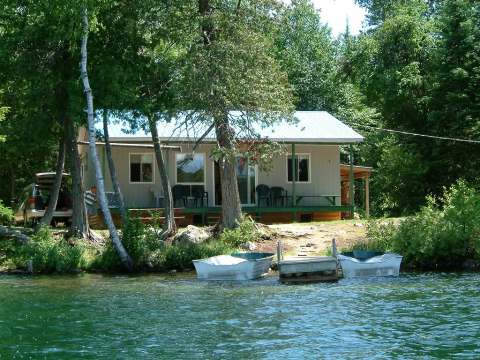 Chalet 19 offers direct lake access with its own dock and boats.