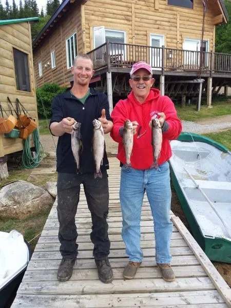 Fishing Brook trout at Pourvoirie Clauparo Monts-Valin, Saguenay–Lac-Saint-Jean, Quebec — photo 2