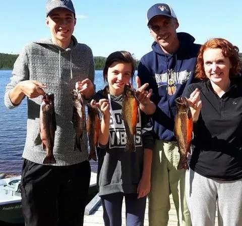 Fishing Brook trout at Pourvoirie Clauparo Monts-Valin, Saguenay–Lac-Saint-Jean, Quebec — photo 3