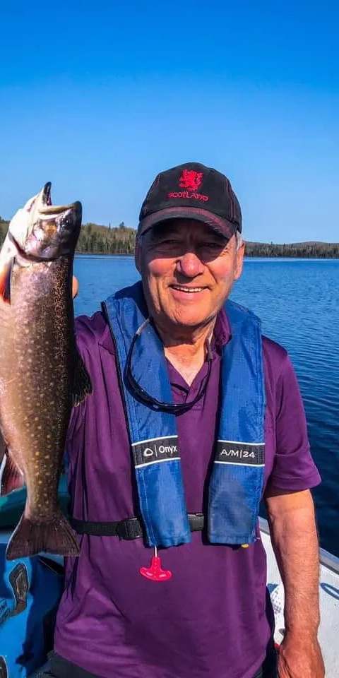 Fishing Brook trout at Pourvoirie Club Rossignol, Laurentides, Quebec — photo 2