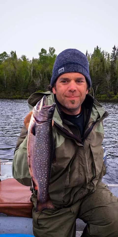 Fishing Brook trout at Pourvoirie Club Rossignol, Laurentides, Quebec — photo 3