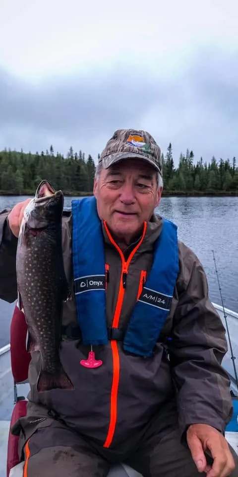 Fishing Brook trout at Pourvoirie Club Rossignol, Laurentides, Quebec — photo 4