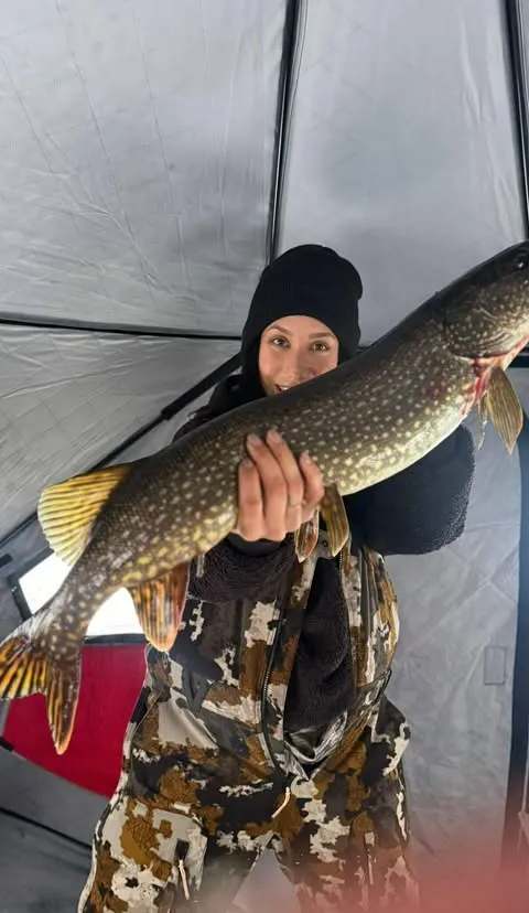 Fishing Northern pike at Pourvoirie Cockanagog, Laurentides, Quebec