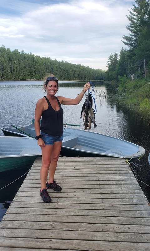Fishing at Pourvoirie Coin Lavigne, Lanaudière, Quebec