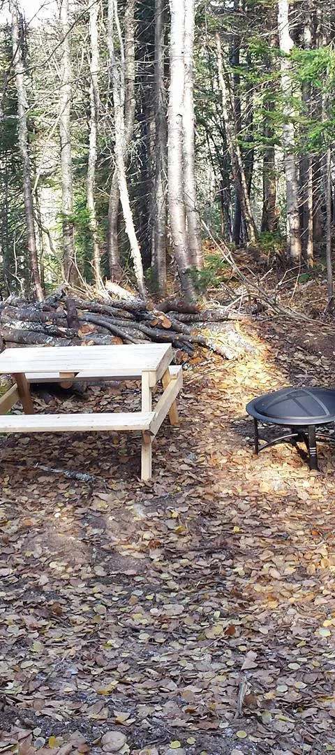 Rustic camping area and hunting territory at Pourvoirie de la Gaspésie, Gaspésie et Îles-de-la-Madeleine, Quebec