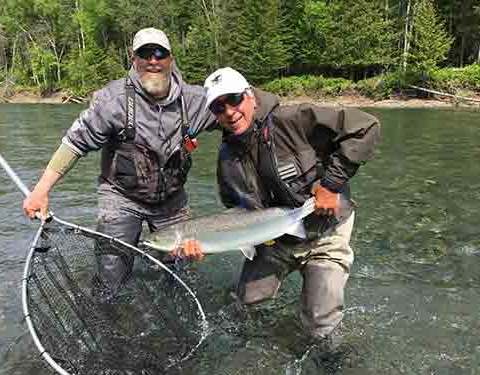 Fishing Atlantic salmon at Pourvoirie Destination le Mirage, Centre-du-Québec, Quebec