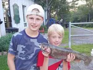 Beautiful harvest of brook trout at Pourvoirie Domaine du Renard Bleu, Lanaudière, Quebec