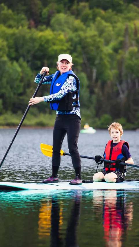 Family vacation by the water at the outfitter. at Pourvoirie du Club Bataram, Charlevoix, Quebec