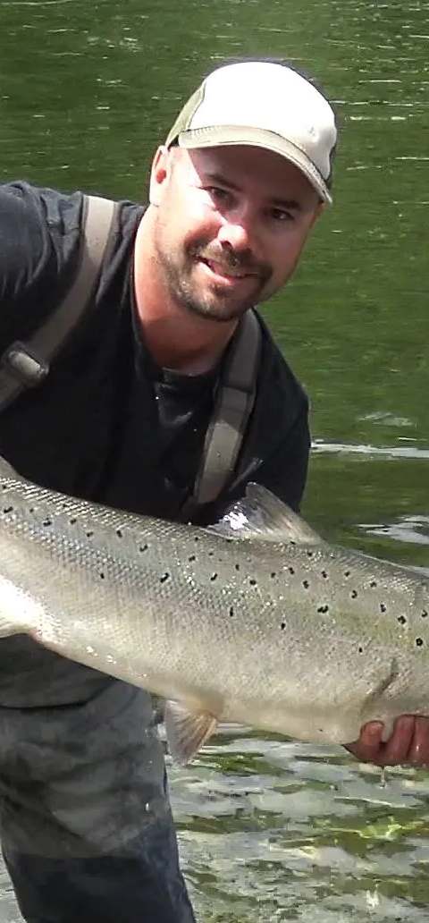 Atlantic salmon catch at Pourvoirie Fournier Plein Air, Gaspésie et Îles-de-la-Madeleine, Quebec