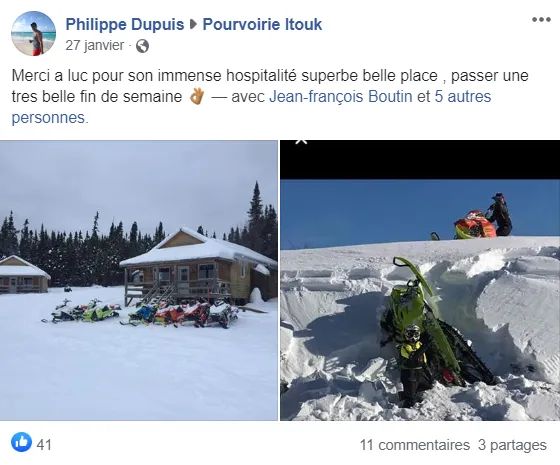Nos chalets en bois accueillent les motoneigistes durant la saison hivernale.