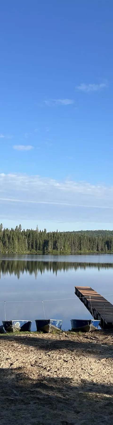 Panoramic view of the Pourvoirie Lac du Repos estate at Pourvoirie Lac du Repos, Lanaudière, Quebec