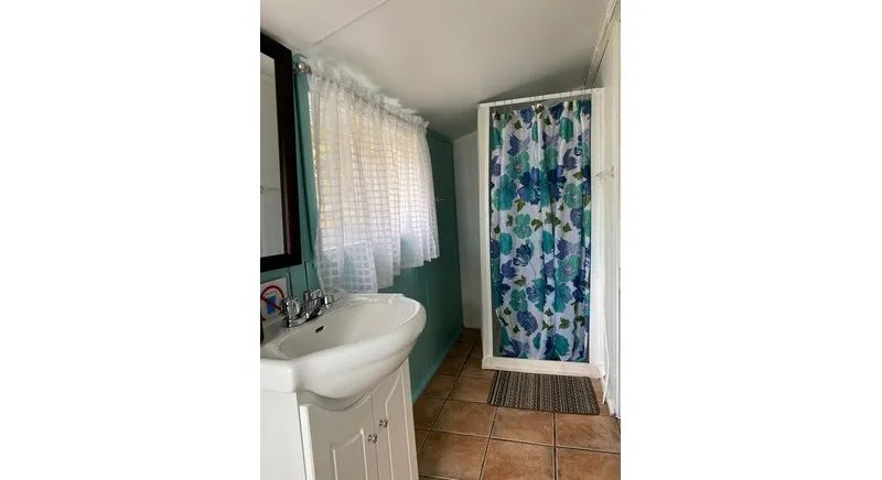 This functional bathroom is provided in the cabin.