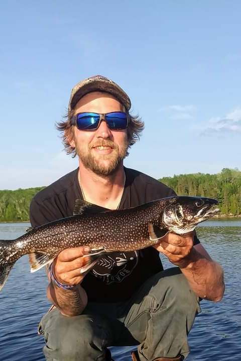 Beautiful lake trout catch at Pourvoirie Michel St-Louis, Laurentides, Quebec