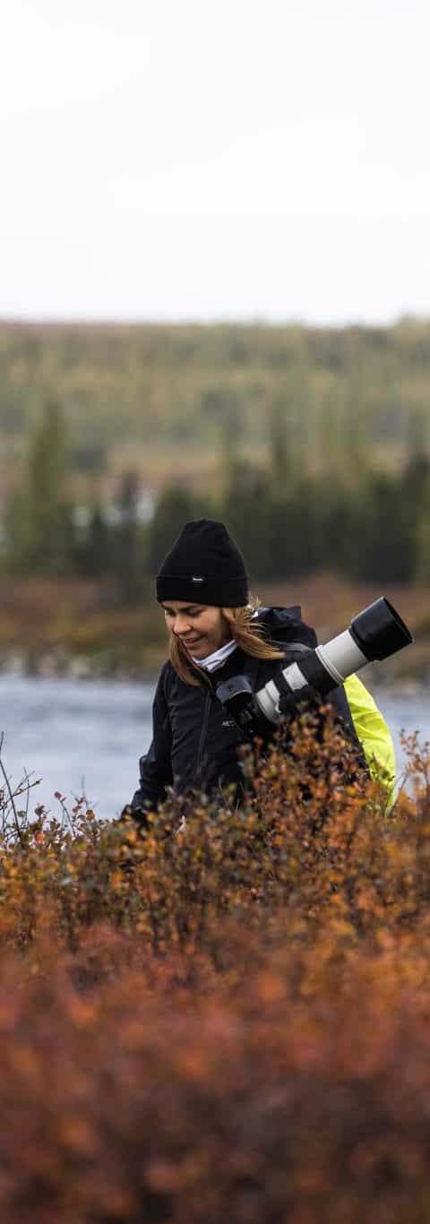 Boating excursion on the Rivière aux Feuilles at Leaf River Lodge, Nunavik, Quebec