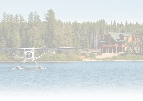 Seaplane access to the outfitter at Pourvoirie St-Cyr Royal, Abitibi-Témiscamingue, Quebec