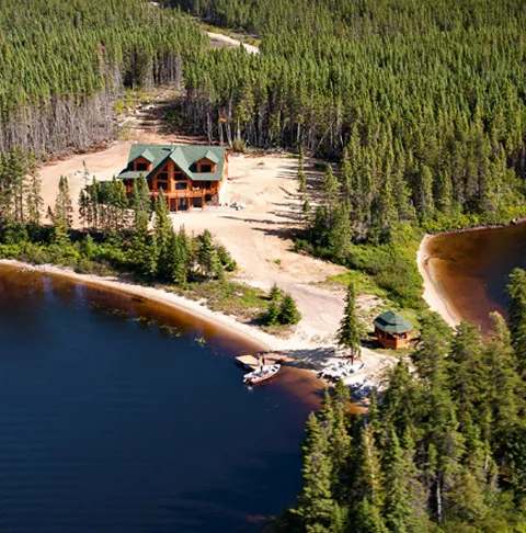 View of the exclusive territory of Lake St-Cyr at Pourvoirie St-Cyr Royal, Abitibi-Témiscamingue, Quebec