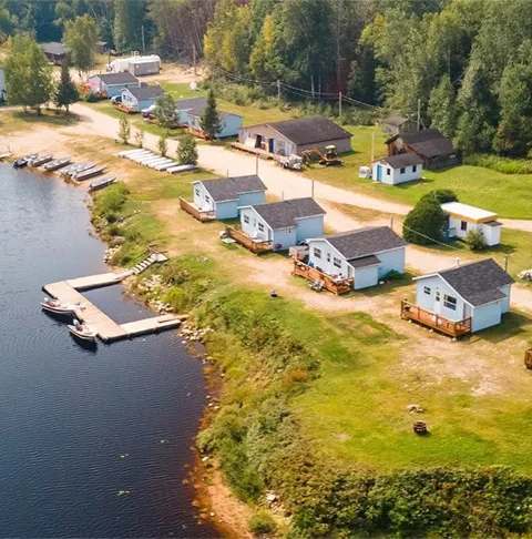 Lake Berthelot seaplane base at Pourvoirie St-Cyr Royal, Abitibi-Témiscamingue, Quebec