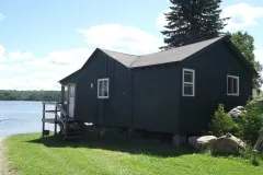 Side view of cabin 1 located by the lake.