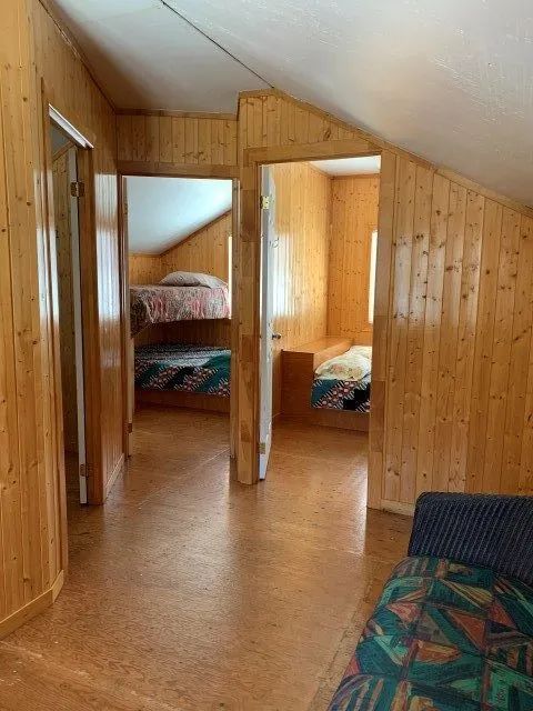 View of the bedrooms and living area in cottage 5.