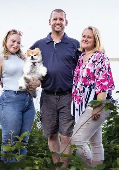 Your hosts Cheyenne, Randy and Corrie Strating at Abram Lake Park, Sunset Country, Ontario
