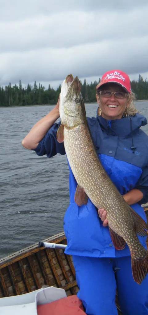 Fishing Northern pike at Nelson’s Nagagami Lodge, Algoma Country, Ontario