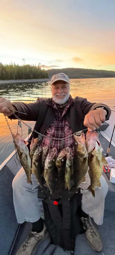 Fishing Brook trout at Hidden River Lodge, Algoma Country, Ontario