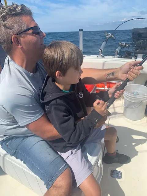 Large salmon caught during a sport fishing trip at Louis Pêche, Ontario