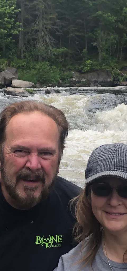 Joyce and Vincent Burgoyne, owners and guides at MB Outfitters at MB Outfitters, Saint John River Valley, New Brunswick