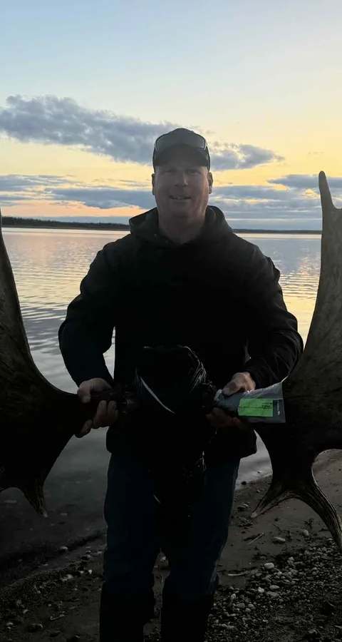 Superbe orignal prélevé en territoire nordique. chez Agassiz Outfitters, Entre-les-Lacs, Manitoba