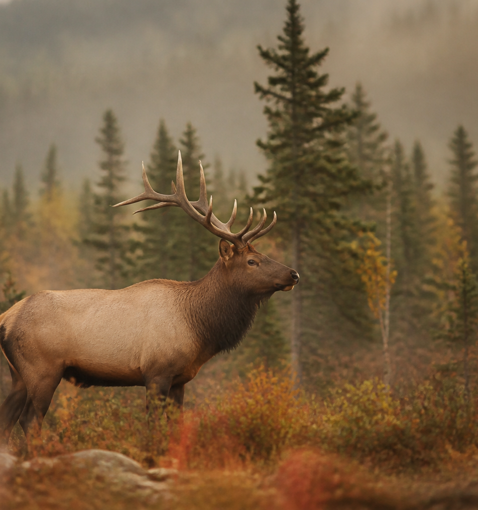 Wapiti en milieu naturel au Québec