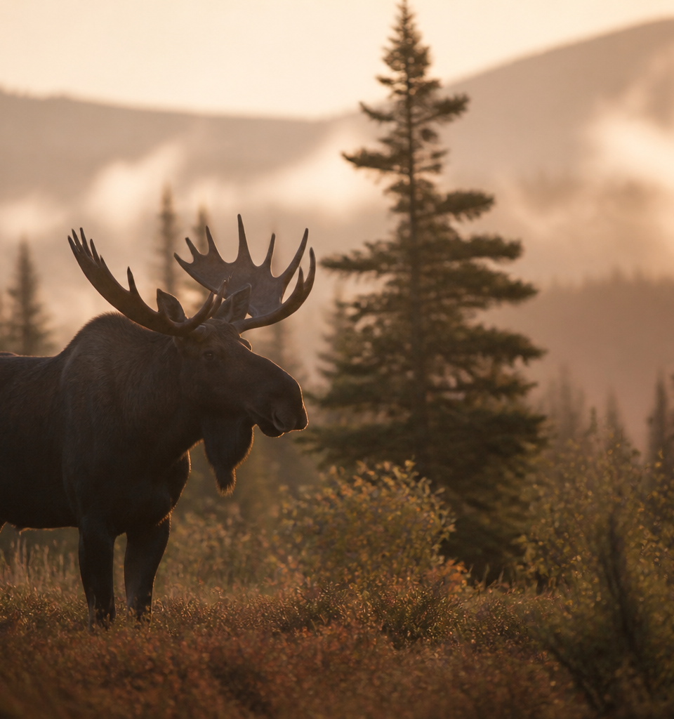 Moose in the wild in Quebec