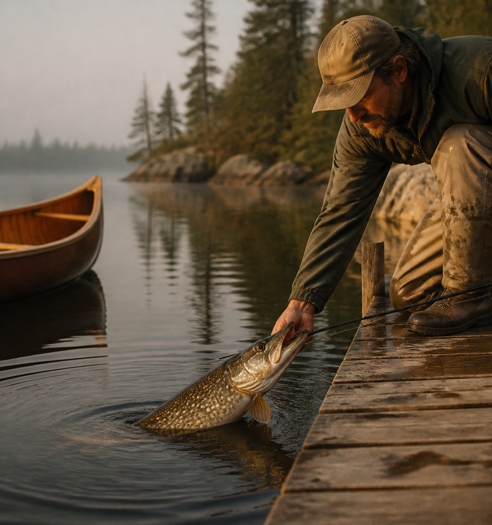 Pêche brochet au Manitoba