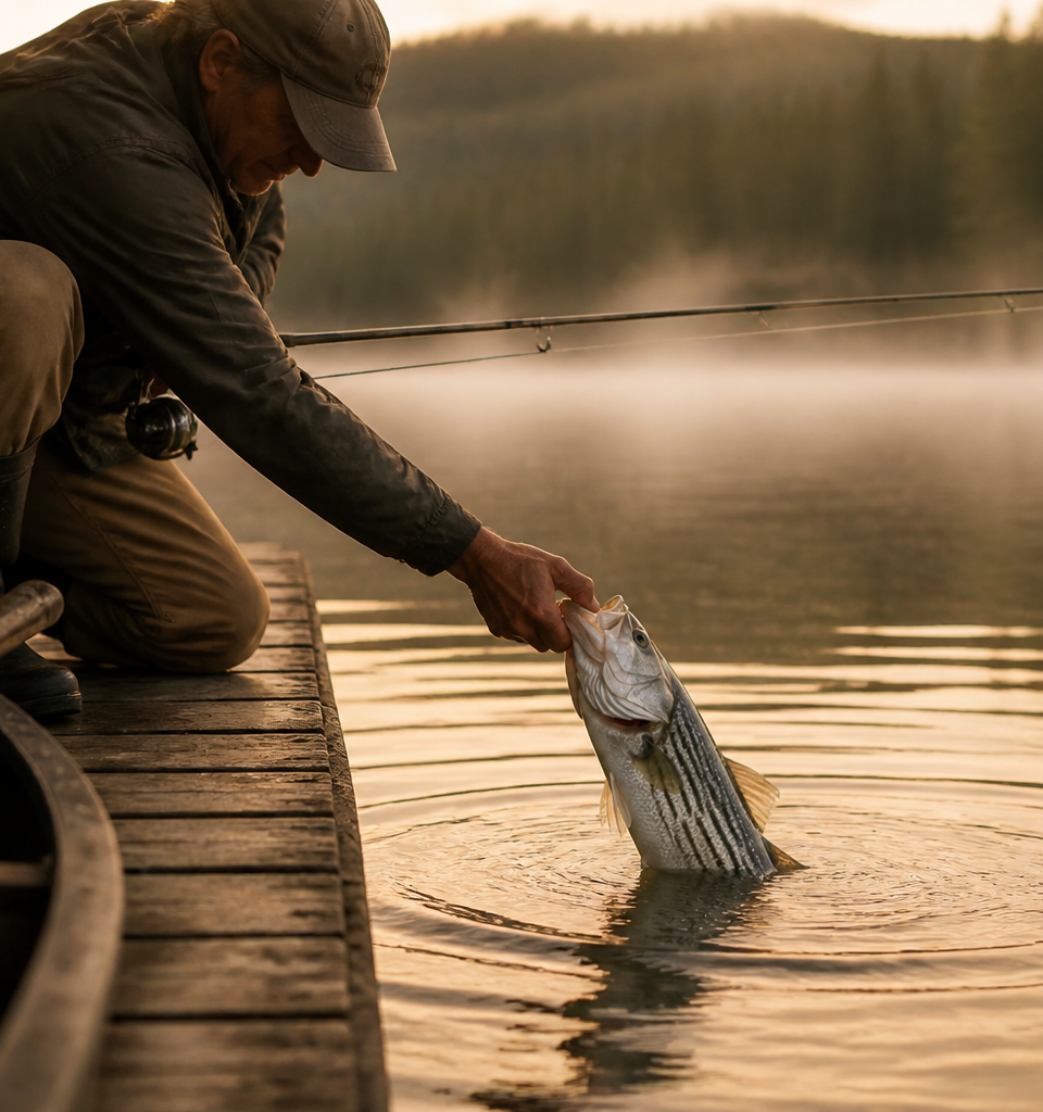 Pêche bar rayé au Québec